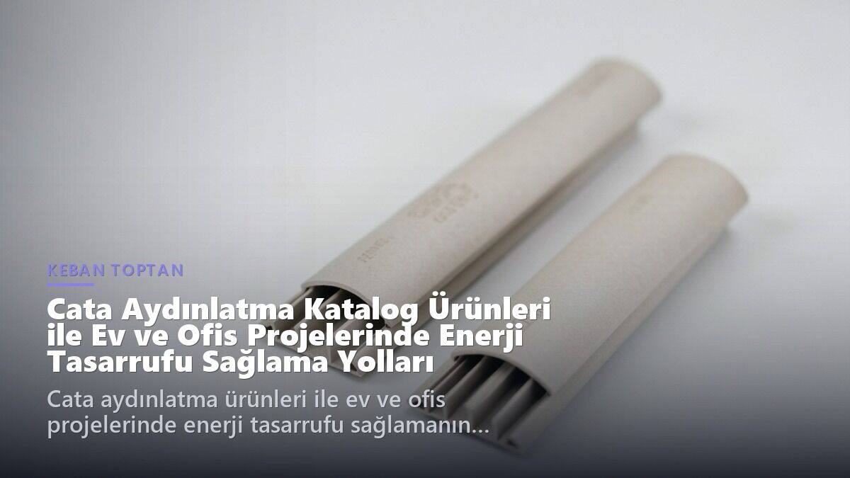 Cata Aydınlatma Katalog Ürünleri ile Ev ve Ofis Projelerinde Enerji Tasarrufu Sağlama Yolları