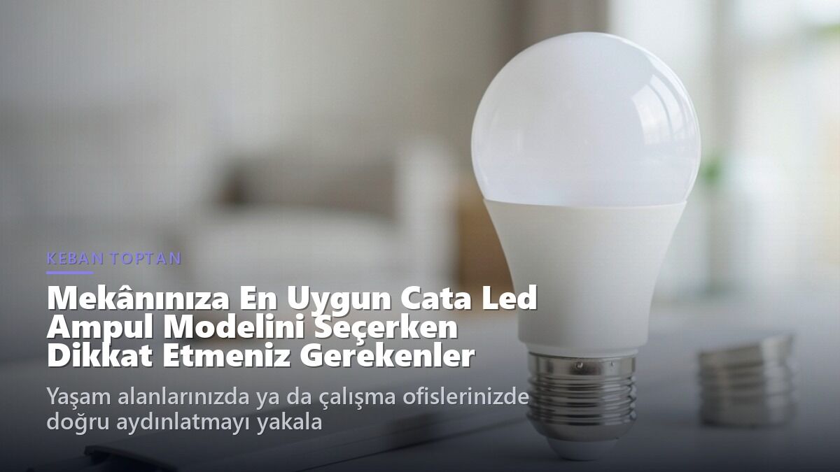 Mekânınıza En Uygun Cata Led Ampul Modelini Seçerken Dikkat Etmeniz Gerekenler