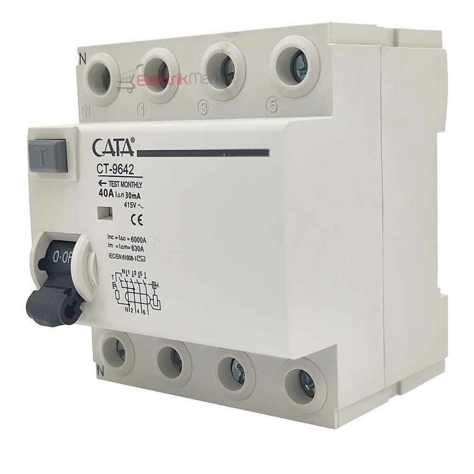Cata 4x63A 300 mA Kaçak Akım Koruma CT-9645