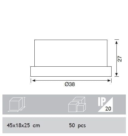 Jupiter 6500K Beyaz Işık Aliminyum LED Spot LS968 AL865