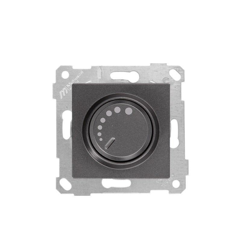 Mutlusan Mek+Tuş RL Işıklı Dimmer  1000W Rita Metalik Antrasit 2200 444 0286 (Çerçeve Hariç)