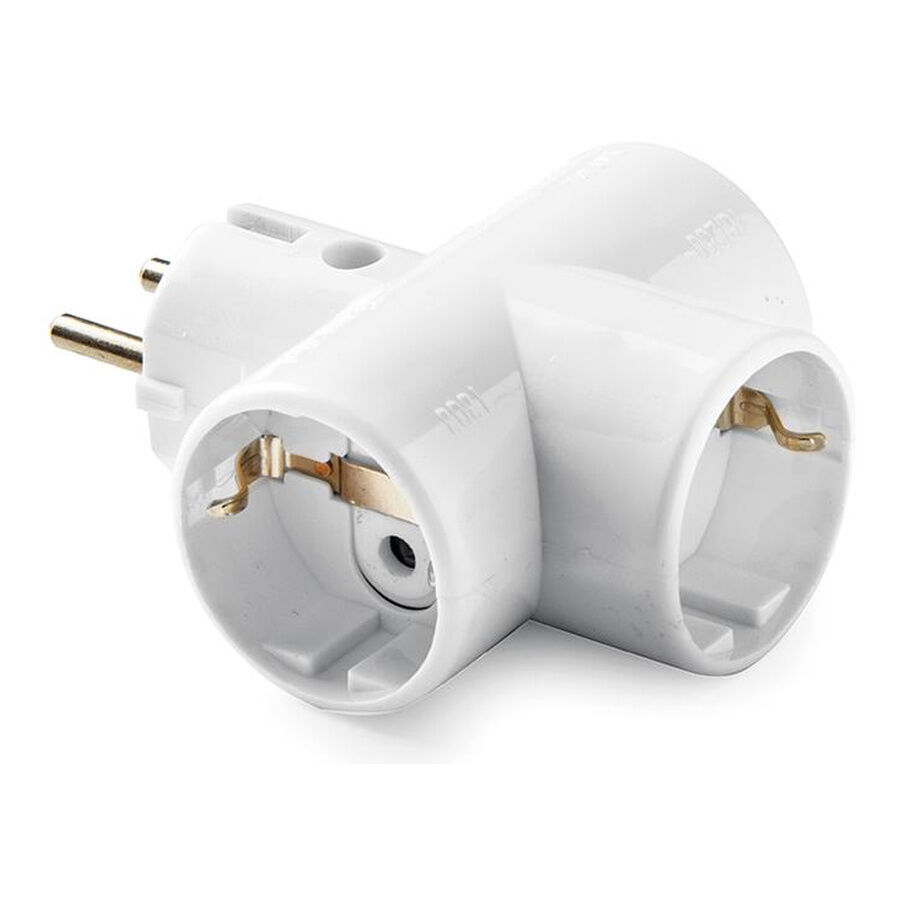 Famatel 1303 3’lü Topraklı Seramik Priz Çoğaltıcı Adaptör 16A 250V