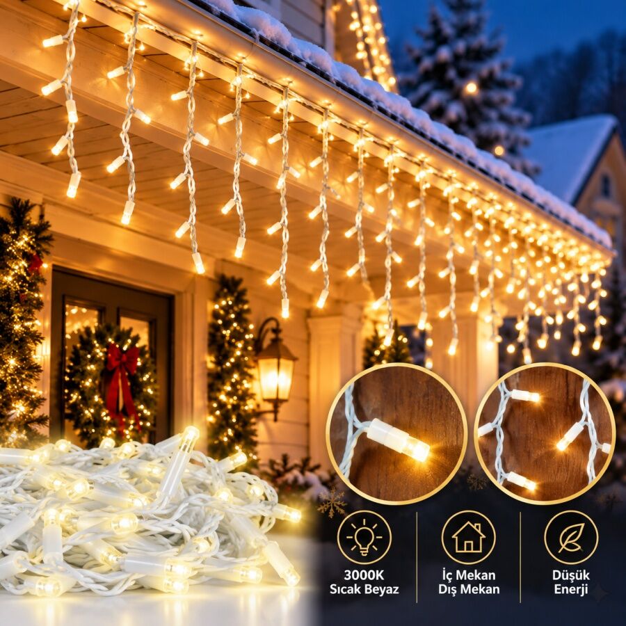 ACK Lüks Seri LED Saçak Işık 3000K AS90-00200F Flashlı