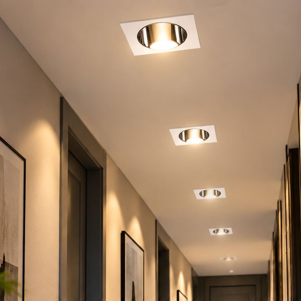ACK AH03-08030 Beyaz Kare Sıva Altı Led Spot Kasası