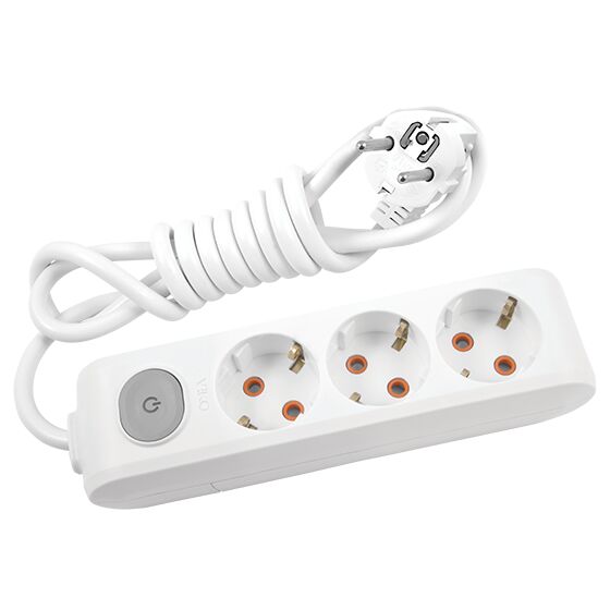 Viko Multi-let Üçlü Priz Anahtarlı Topraklı Kablolu Ç.K. - 5 Metre Beyaz 90 11 73 05