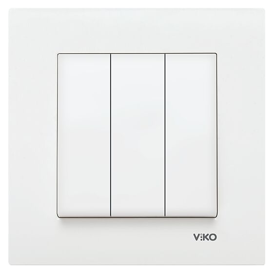 Viko Karre Üçlü Anahtar - Beyaz (Çerçeve Hariç) 90967068