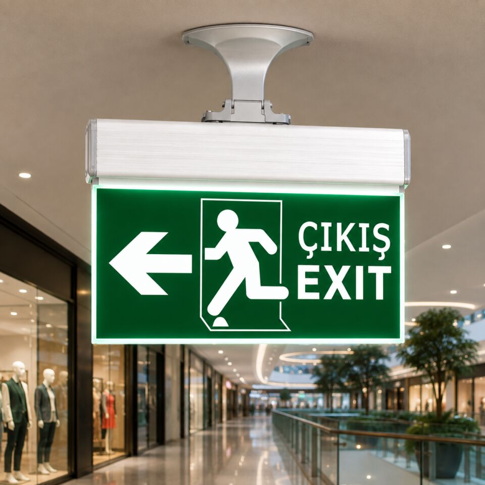 Cata CT-9163 Şarjlı LED Exit Acil Çıkış Armatürü Sol Yön Oklu Çıkış Yönlendirme Tabelası